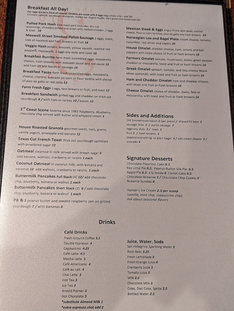 3rd Coast Cafe Menu - Image 5