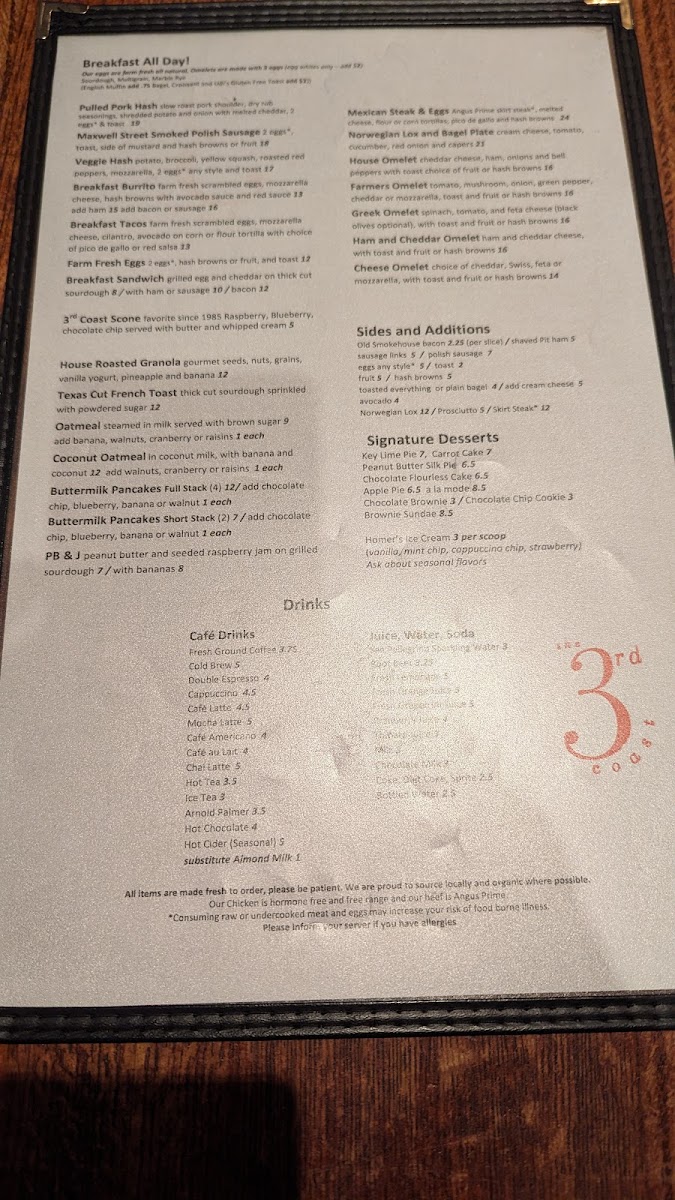 3rd Coast Cafe Menu - Image 6